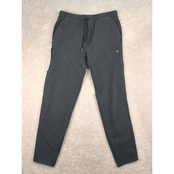 Mack Weldon Everyday Pants Mens Medium Tall Grey Cotton Stretch Joggers Draw Str - Picture 1 of 7